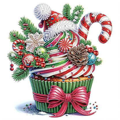 Diamond Painting Weihnachts-Cupcake