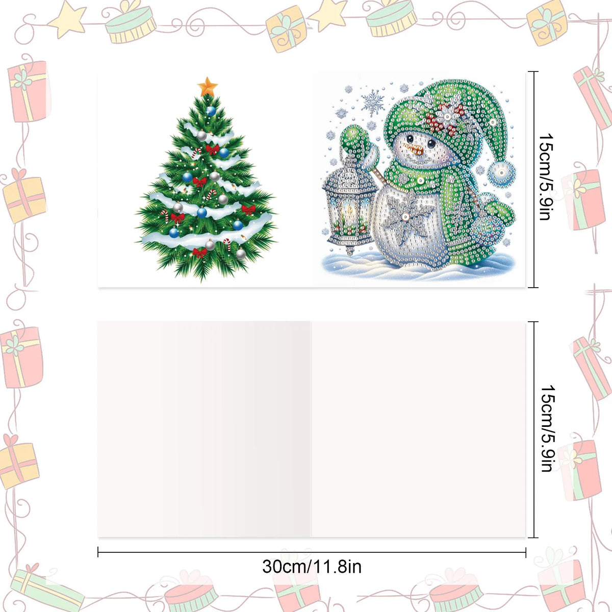 Diamond Painting Pinguine & Schneemänner Weihnachtskarten