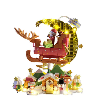 Weihnachtsmann im Schlitten Bausteinset