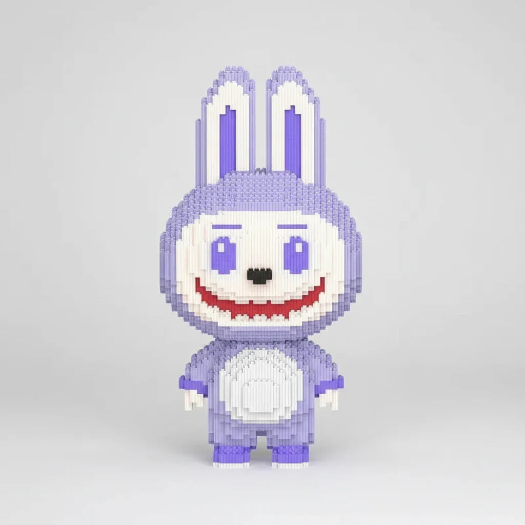 Mega Lila Labubu Bausteinset