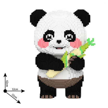 Panda mit Bambus Bausteinset