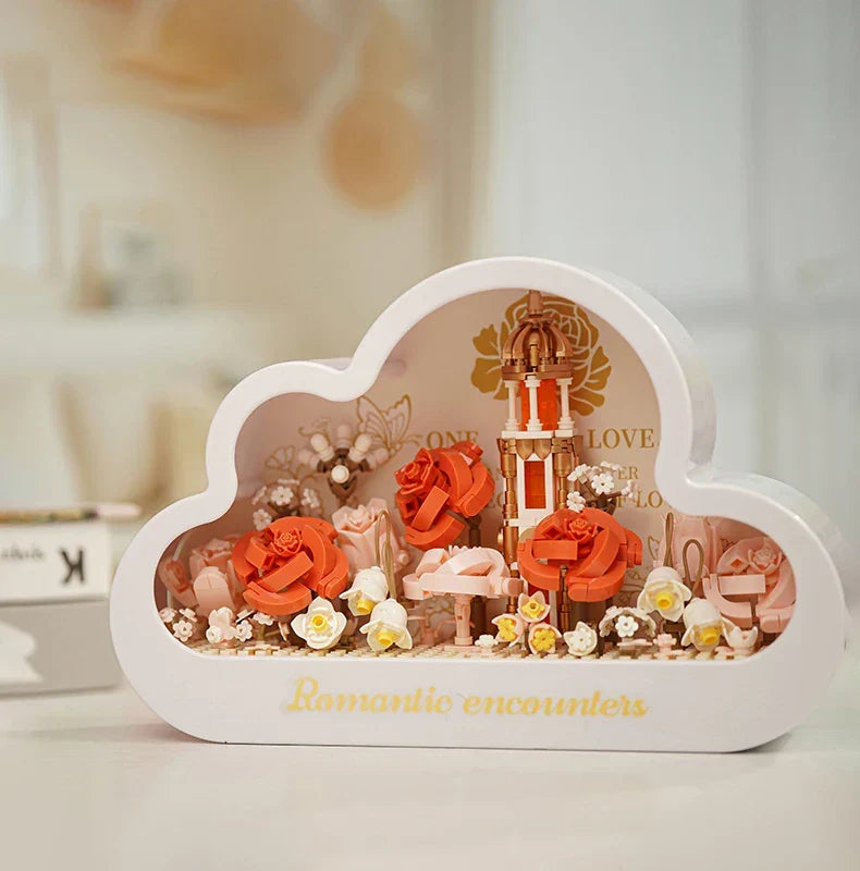 Rosen in einer Wolke Bausteinset