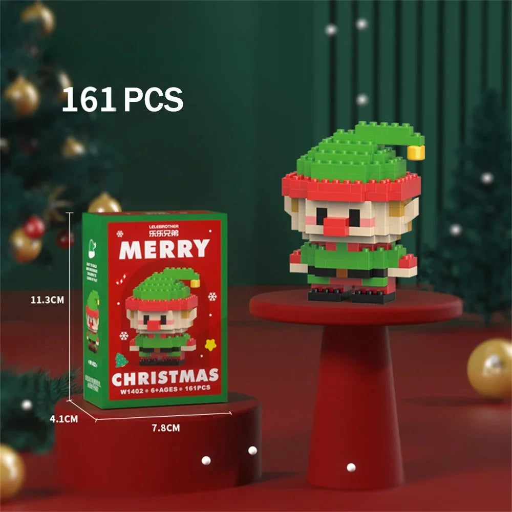 Lustige Weihnachts-Minis Bausteinset