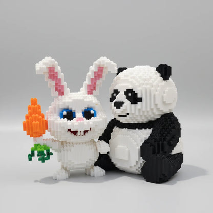 Kaninchen mit Karotte Bausteinset