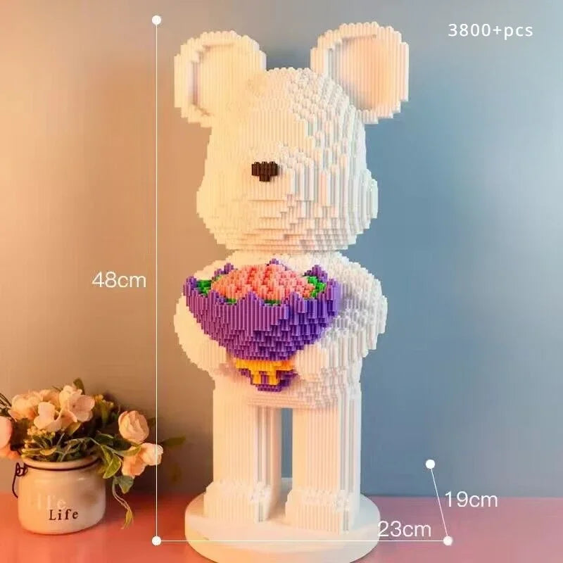 Bär mit Rosen Bausteinset