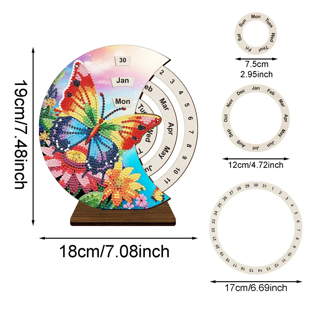 Diamond Painting Regenbogen-Schmetterling