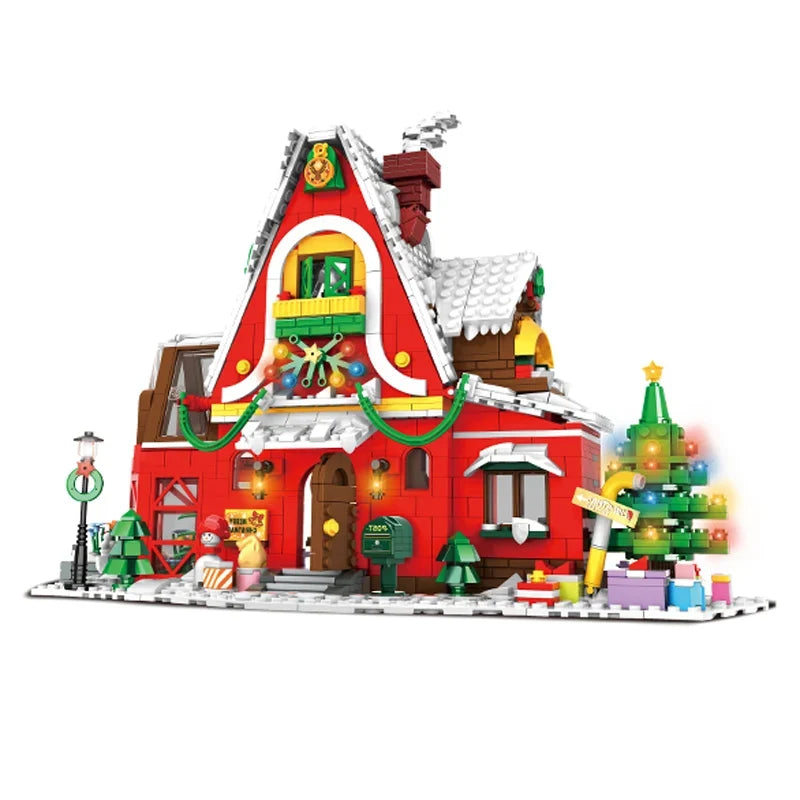 Großes Weihnachtshaus Bausteinset