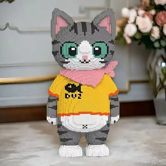MEGA Katze mit Schal Bausteinset