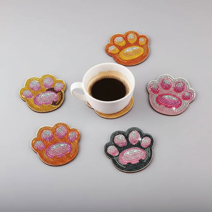 Diamond Painting Hunde-Pfoten-Untersetzer