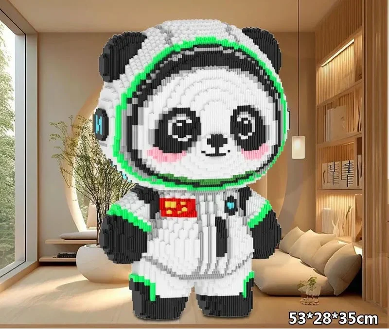 Astronauten-Panda Bausteinset