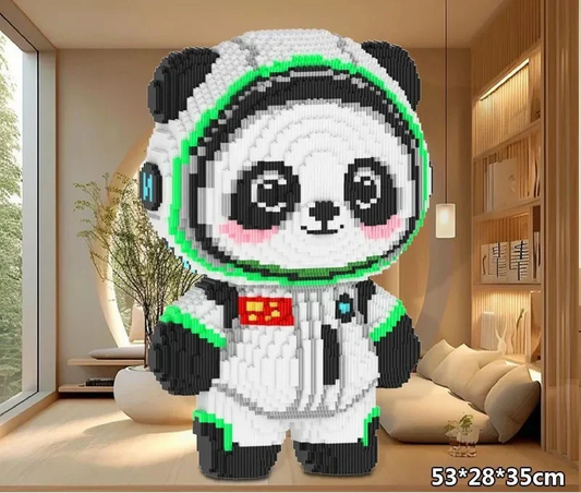 Astronauten-Panda Bausteinset