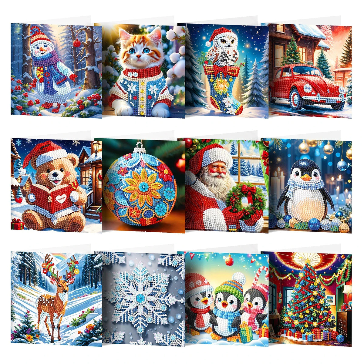 Diamond Painting Weihnachtskarten