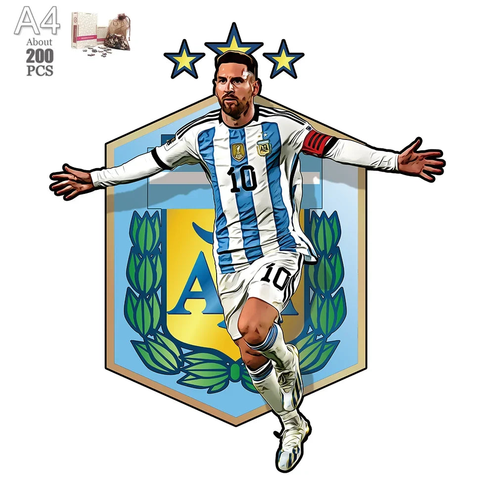 Messi Argentinien Holzpuzzle