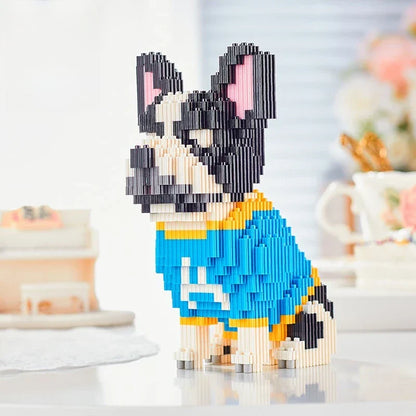 Bulldog mit T-Shirt Bausteinset