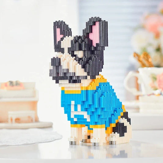 Bulldog mit T-Shirt Bausteinset
