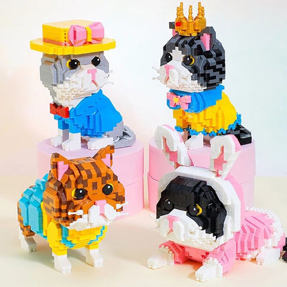 Katze mit Hut Bausteinset