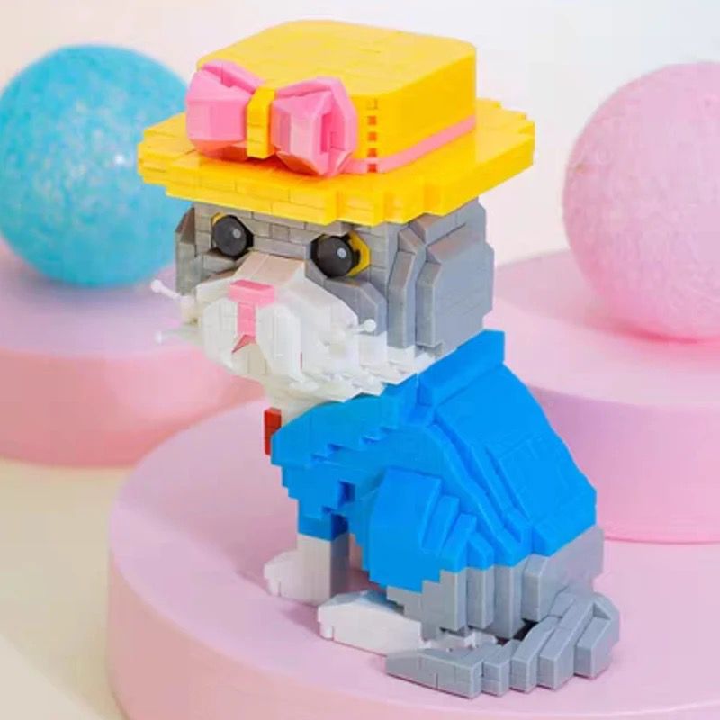 Katze mit Hut Bausteinset
