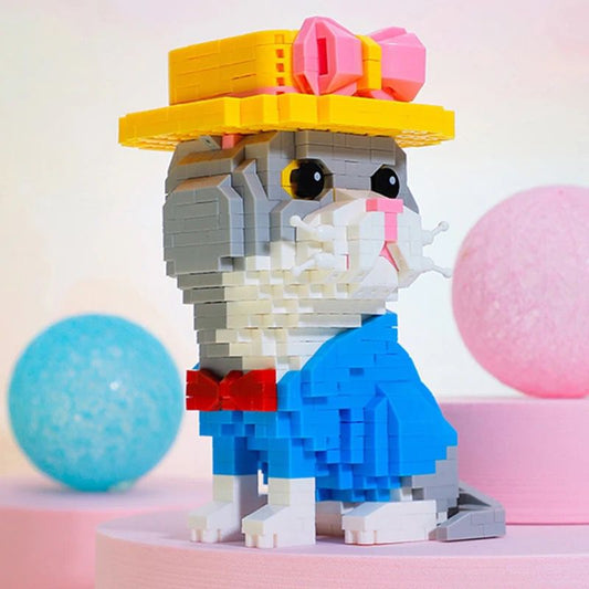 Katze mit Hut Bausteinset