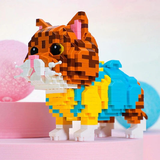 Niedliche Katze Bausteinset