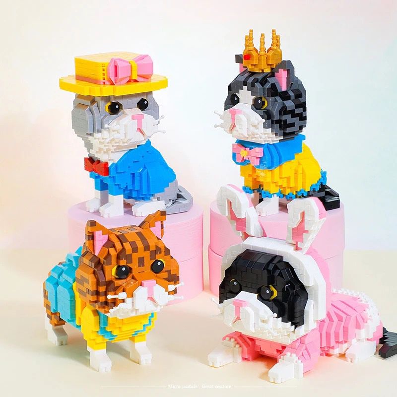 Niedliche Katze Bausteinset