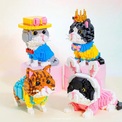 Niedliche Katze Bausteinset