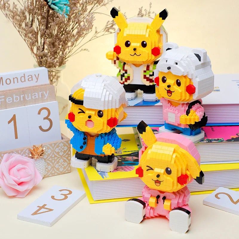 Lustiges gelbes Blitzmonster Bausteinset