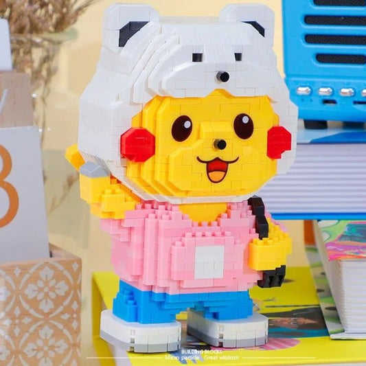 Lustiges gelbes Blitzmonster Bausteinset