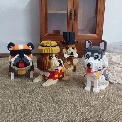 Shiba mit Hut Bausteinset