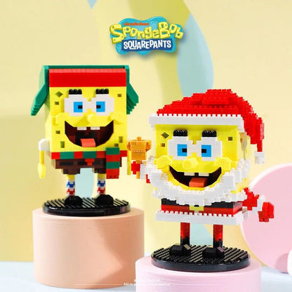 Gelber Schwamm-Familie Bausteinset