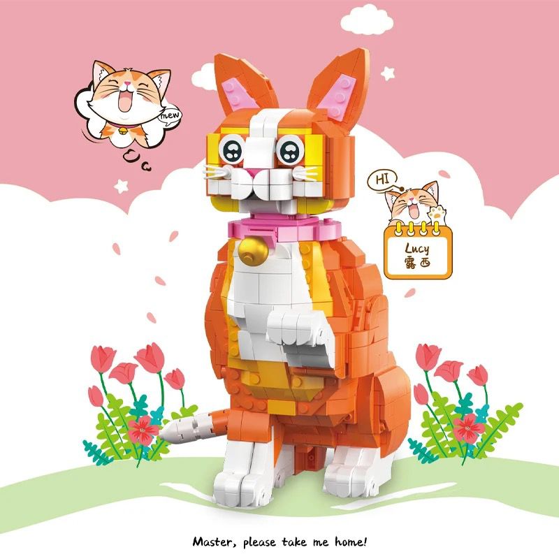 Schöne Katzen Bausteinset