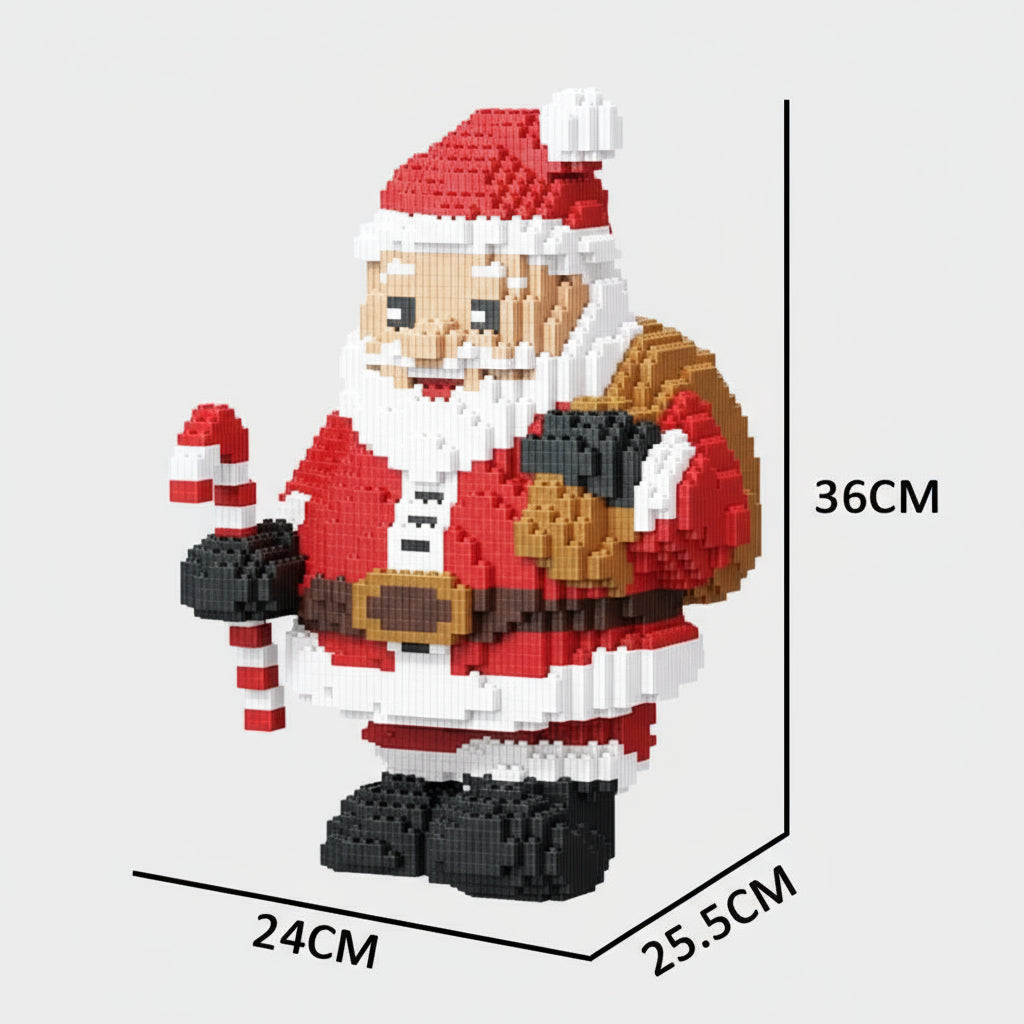 Weihnachtsmann mit Säuregabel Bausteinset