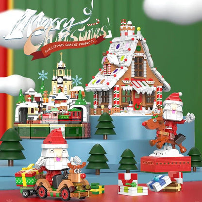 Der Weihnachtsmann auf dem Rentier Bausteinset