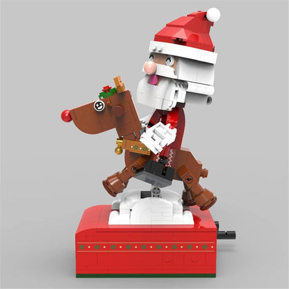 Der Weihnachtsmann auf dem Rentier Bausteinset