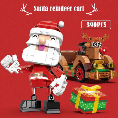 Weihnachtsmann auf Auto Bausteinset