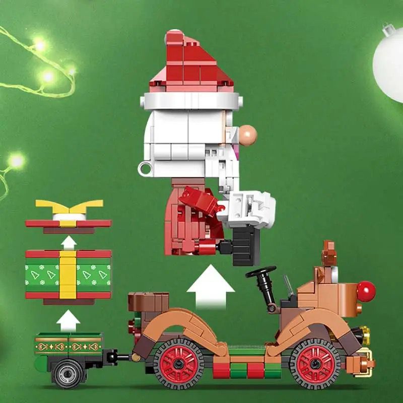 Weihnachtsmann auf Auto Bausteinset