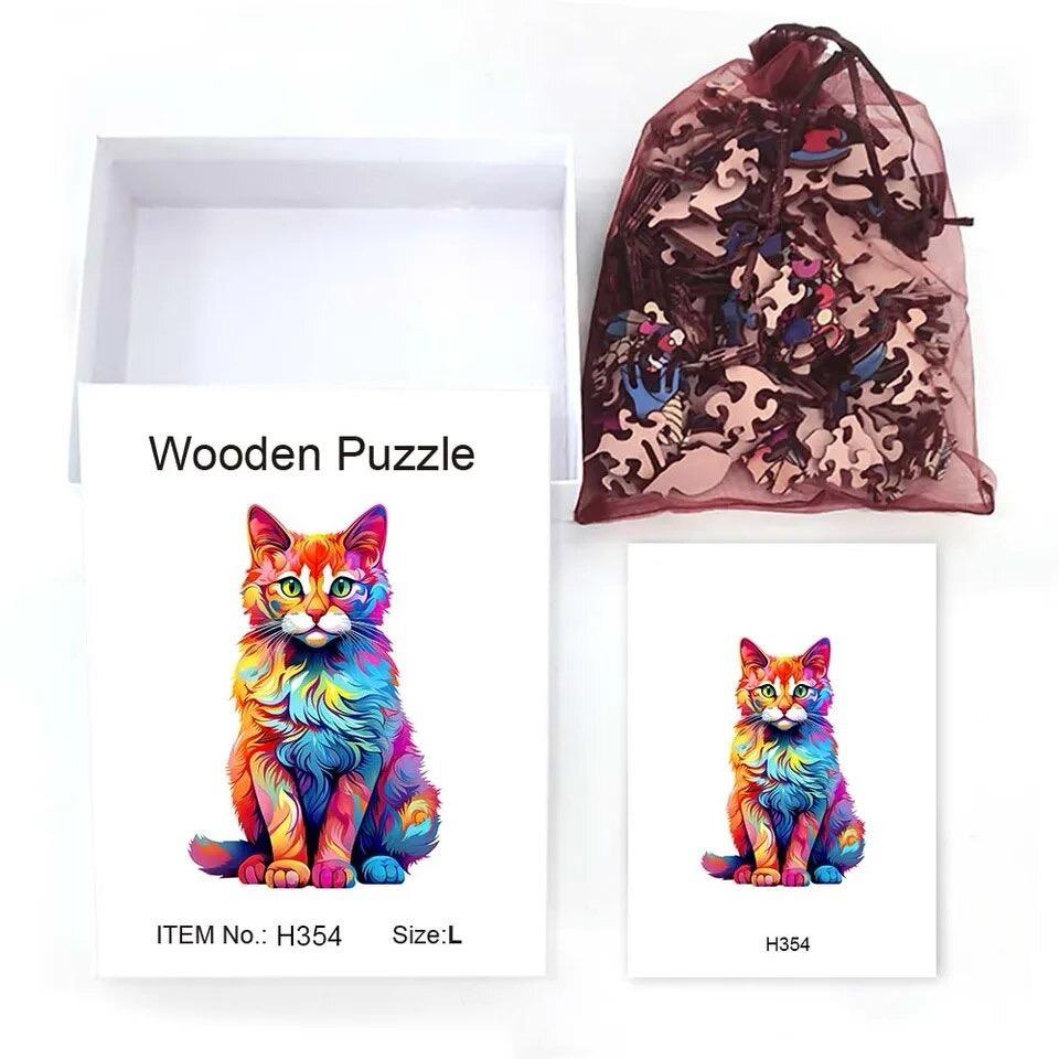 Katze Holzpuzzle
