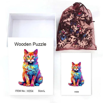 Katze Holzpuzzle