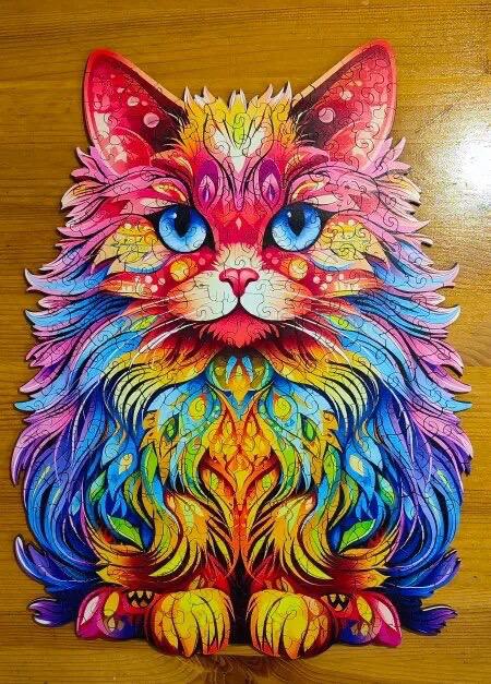Perserkatze Holzpuzzle