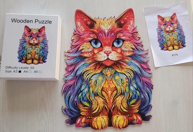 Perserkatze Holzpuzzle