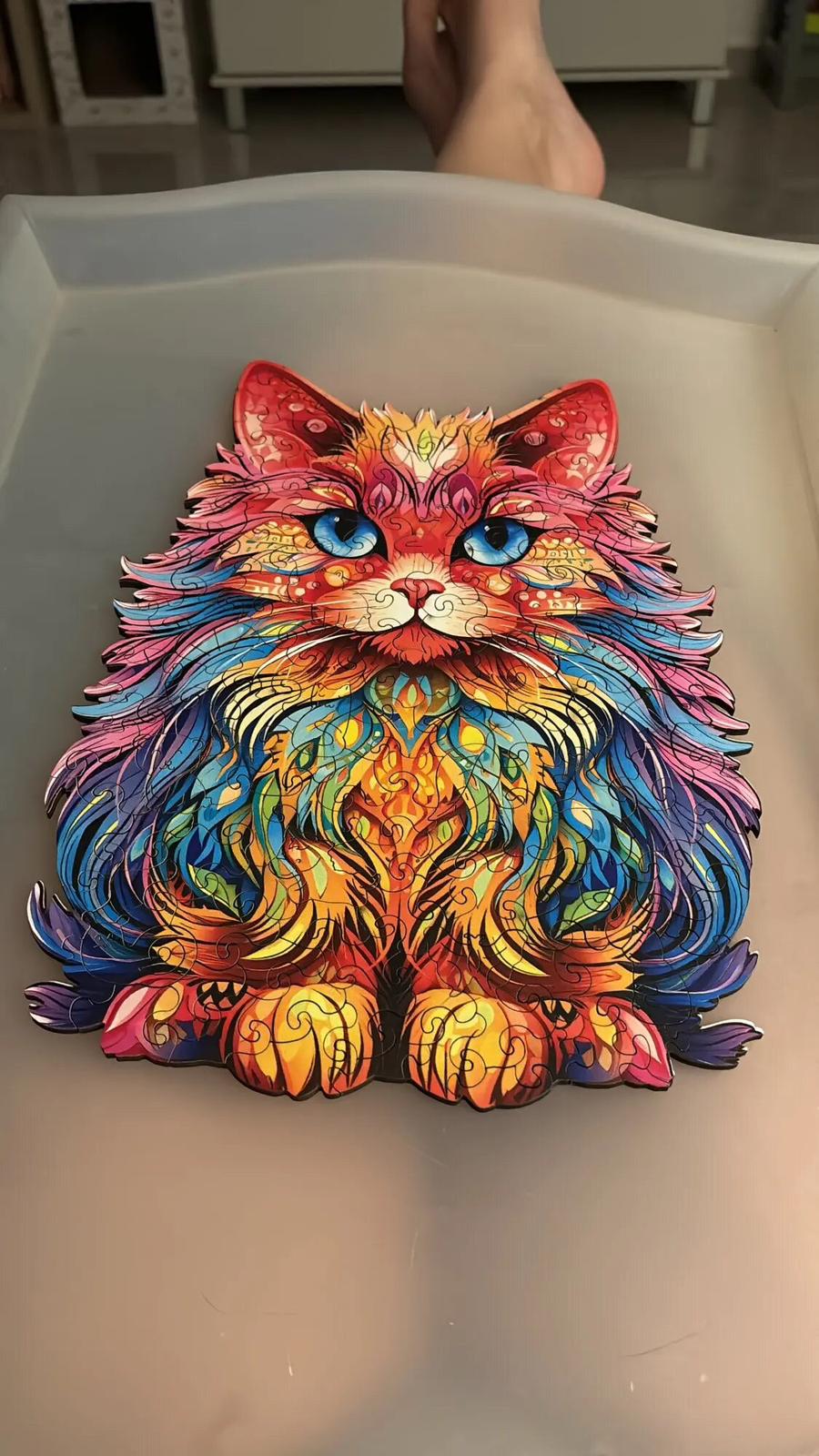 Perserkatze Holzpuzzle