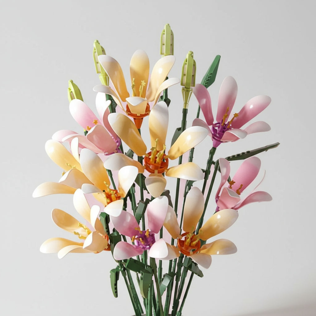 Farbige Lilien Bausteinset