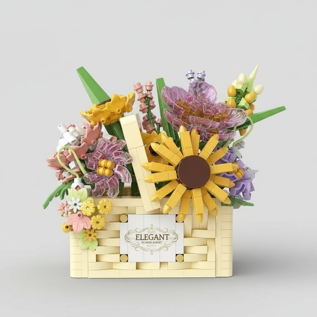 Kreativer Blumenkorb Bausteinset