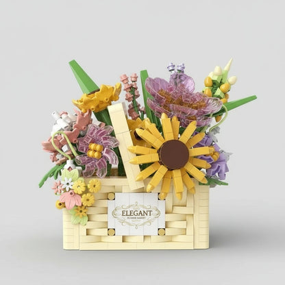 Kreativer Blumenkorb Bausteinset