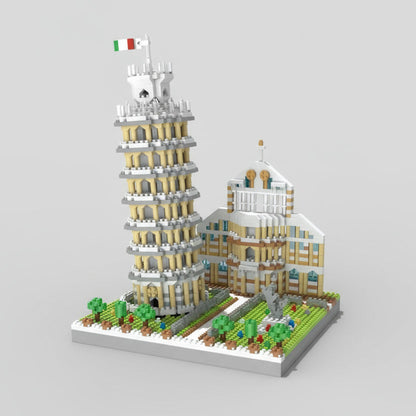 Turm von Pisa + Gebäude Bausteinset