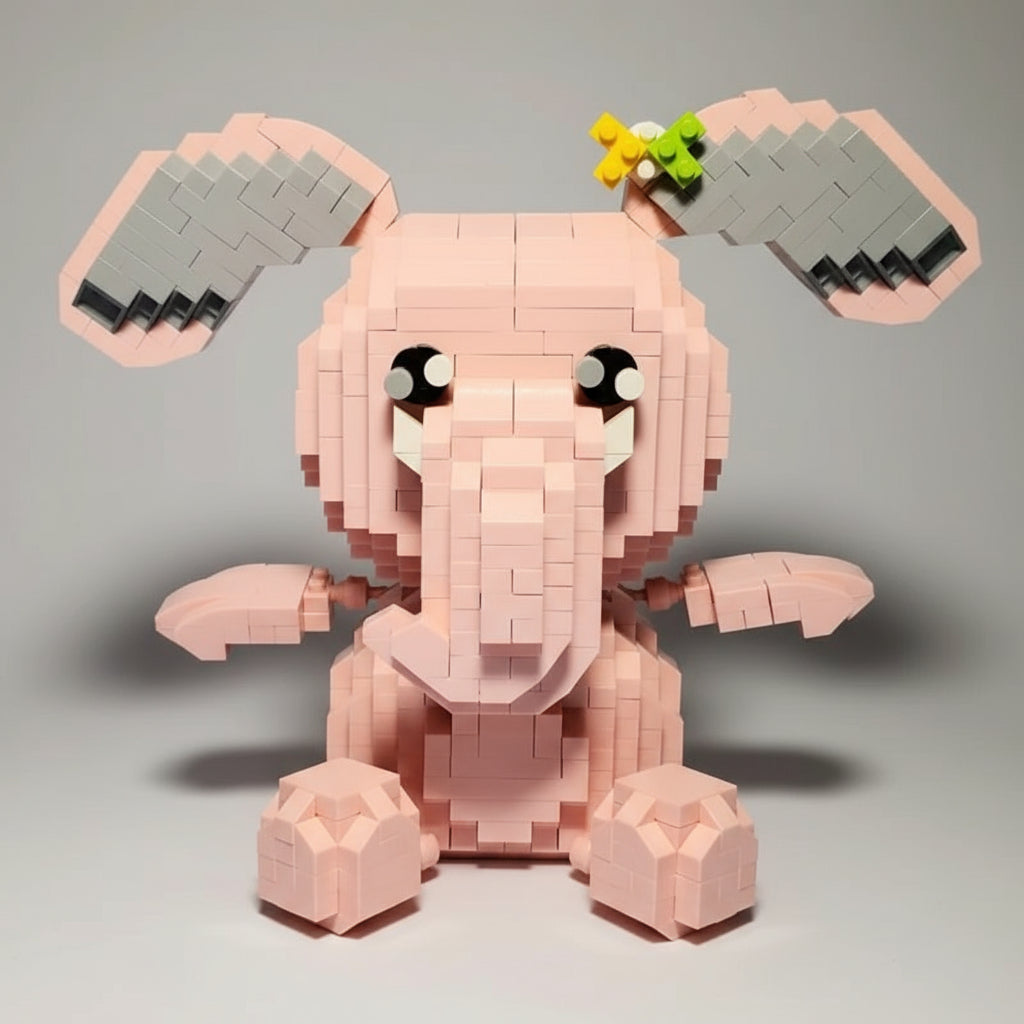 Rosa Elefant Bausteinset