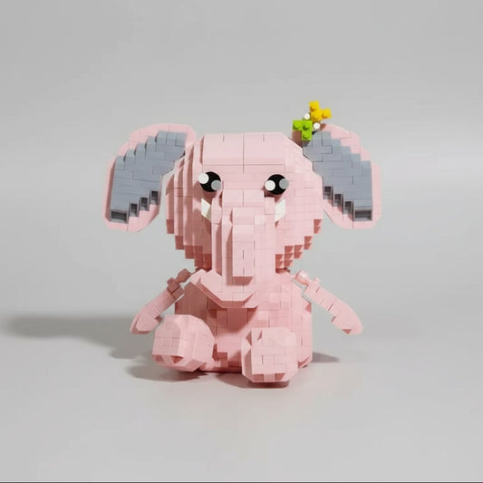 Rosa Elefant Bausteinset