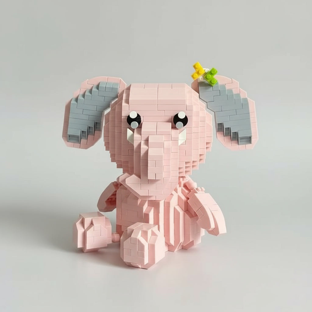 Rosa Elefant Bausteinset