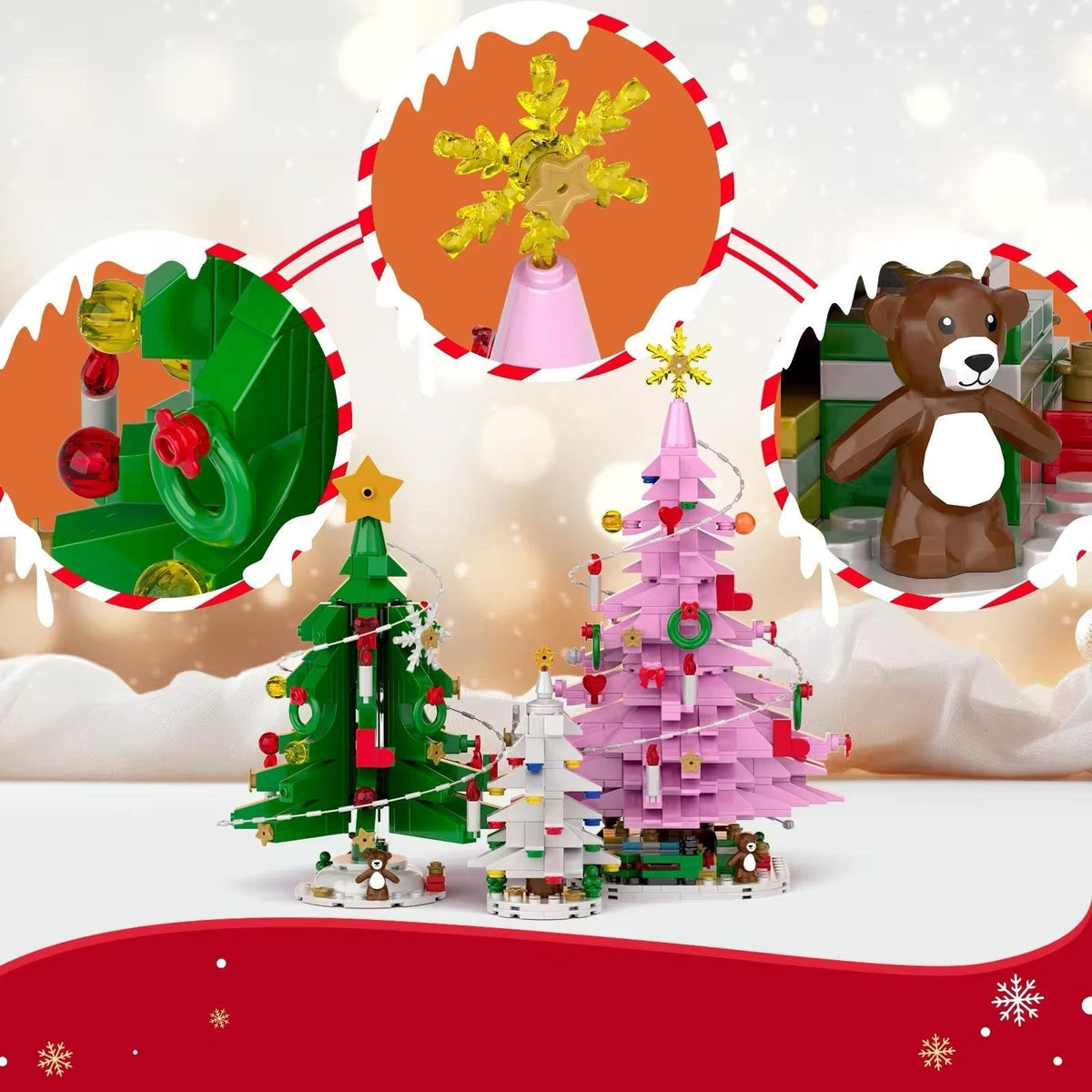 Weihnachtsbäume Bausteinset