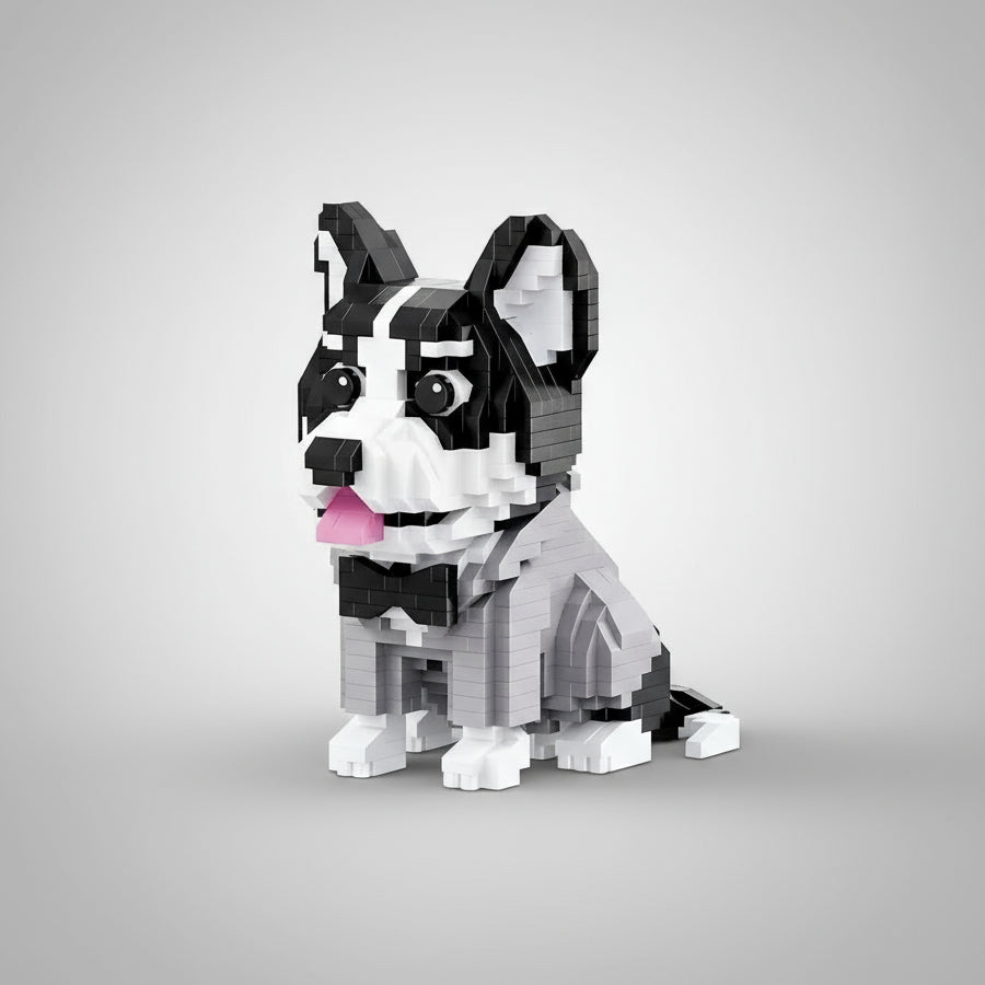 Niedlicher Husky Bausteinset