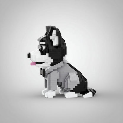 Niedlicher Husky Bausteinset